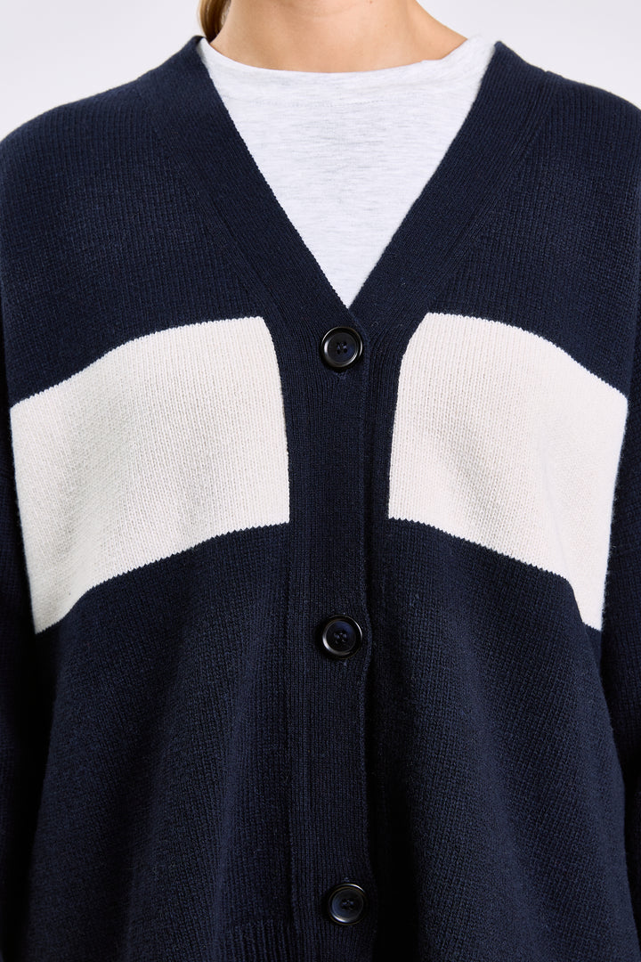 Mouche Wool Blend - Navy/Off White