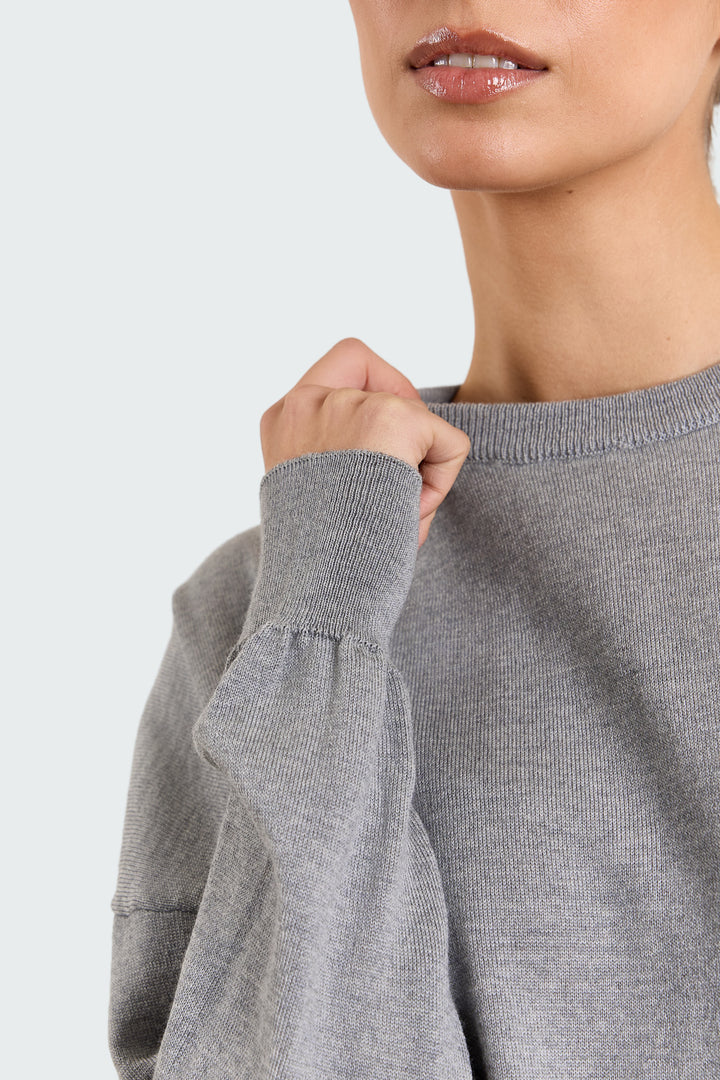 Oline Basic Knit Mid Grey