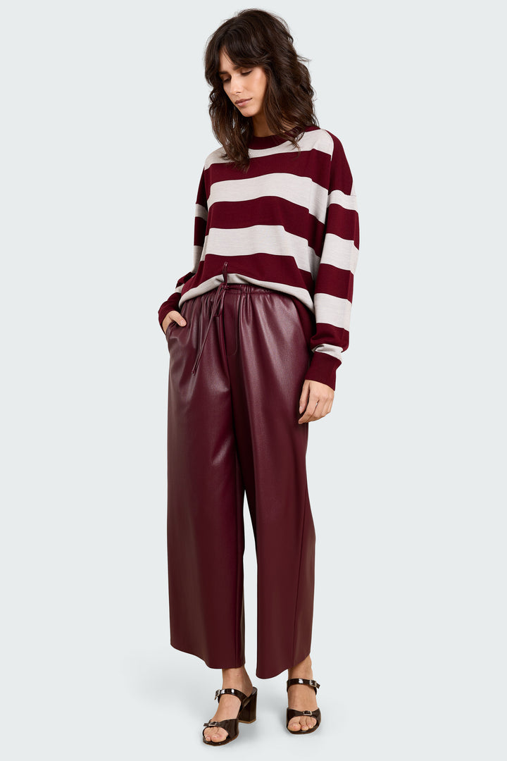 Sasha Merino Burgundy/Grey