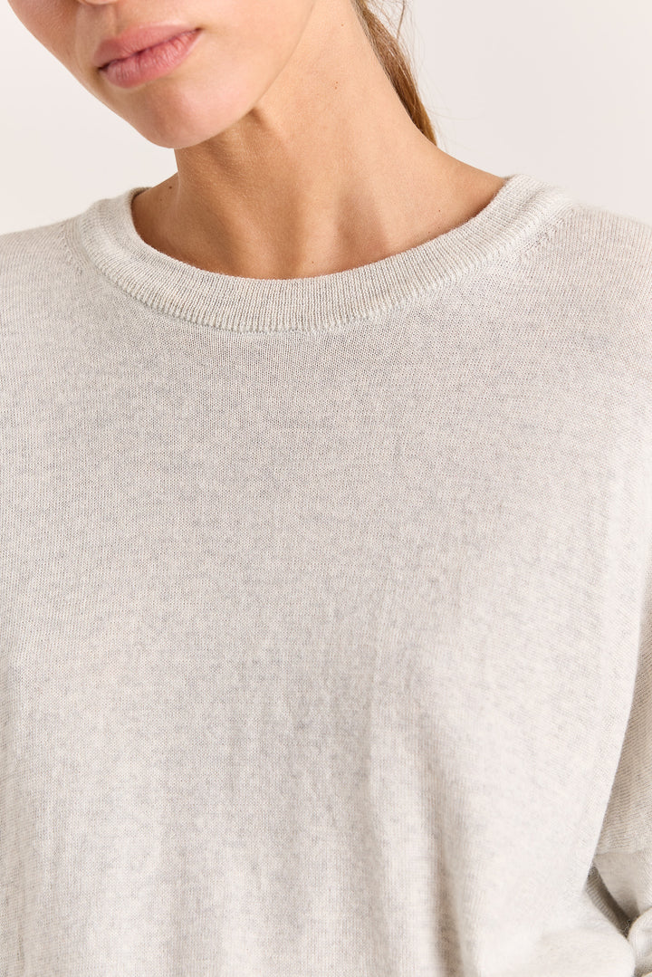 Stephanie Basic Knit Light Grey