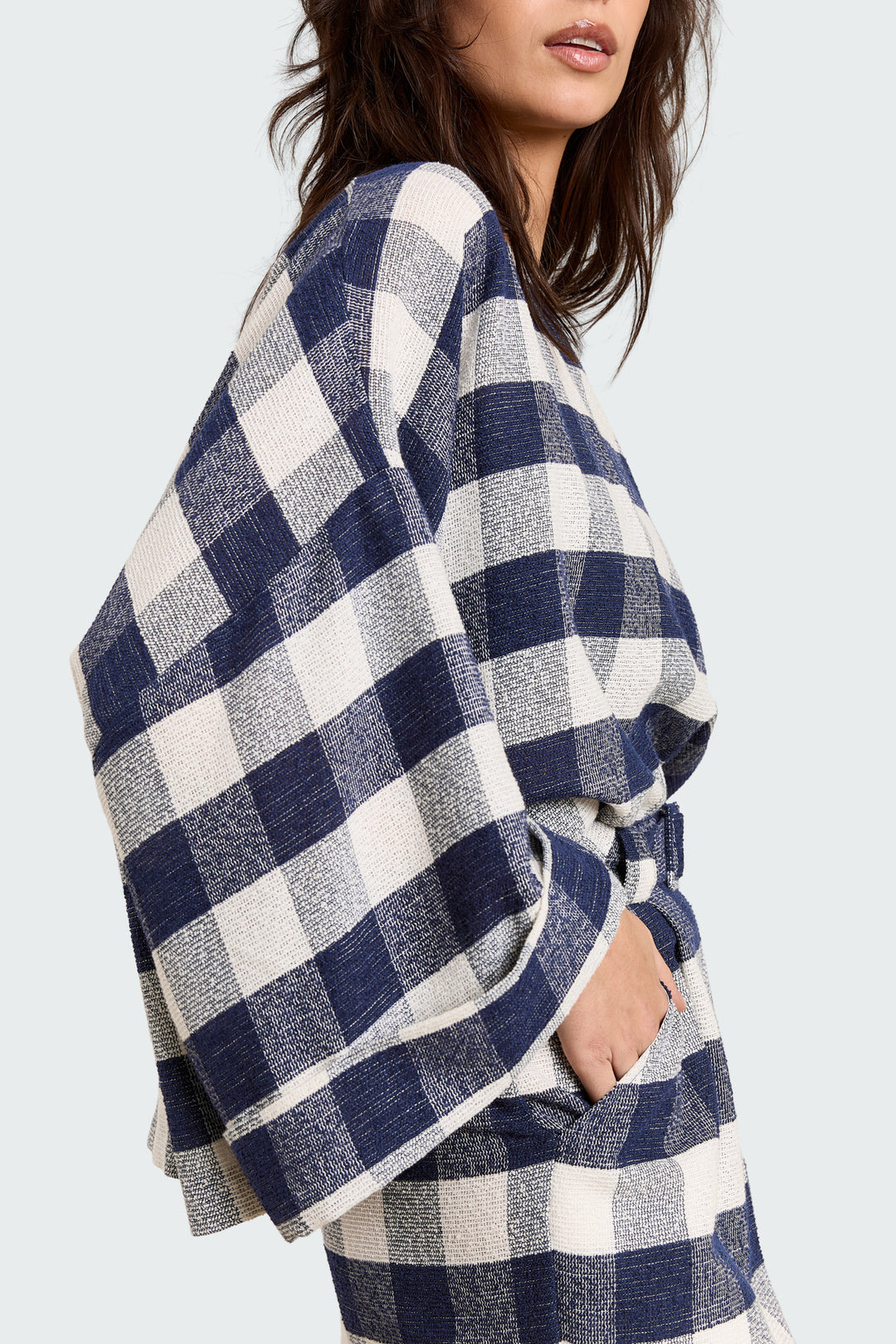 Carina Boucle Check Navy/White
