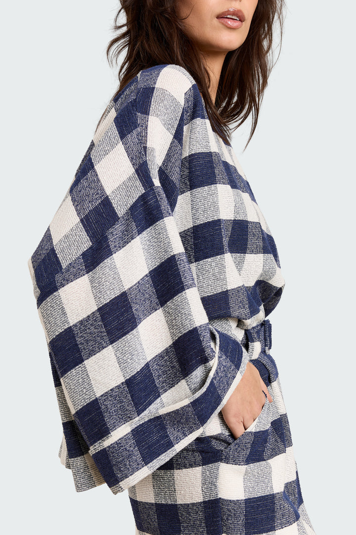 Carina Boucle Check Navy/White
