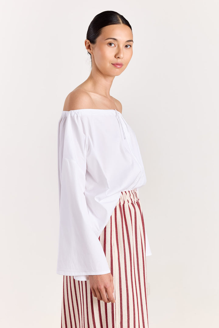 Anais Iron Shirting White