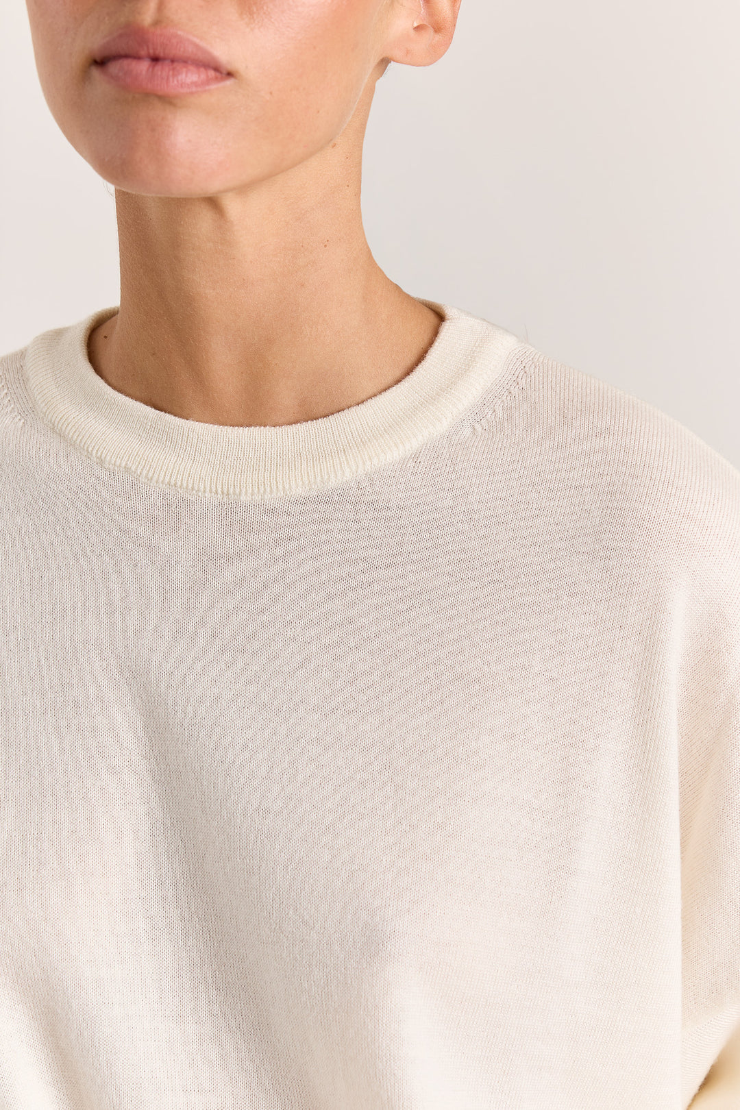 Stephanie Basic Knit Cream