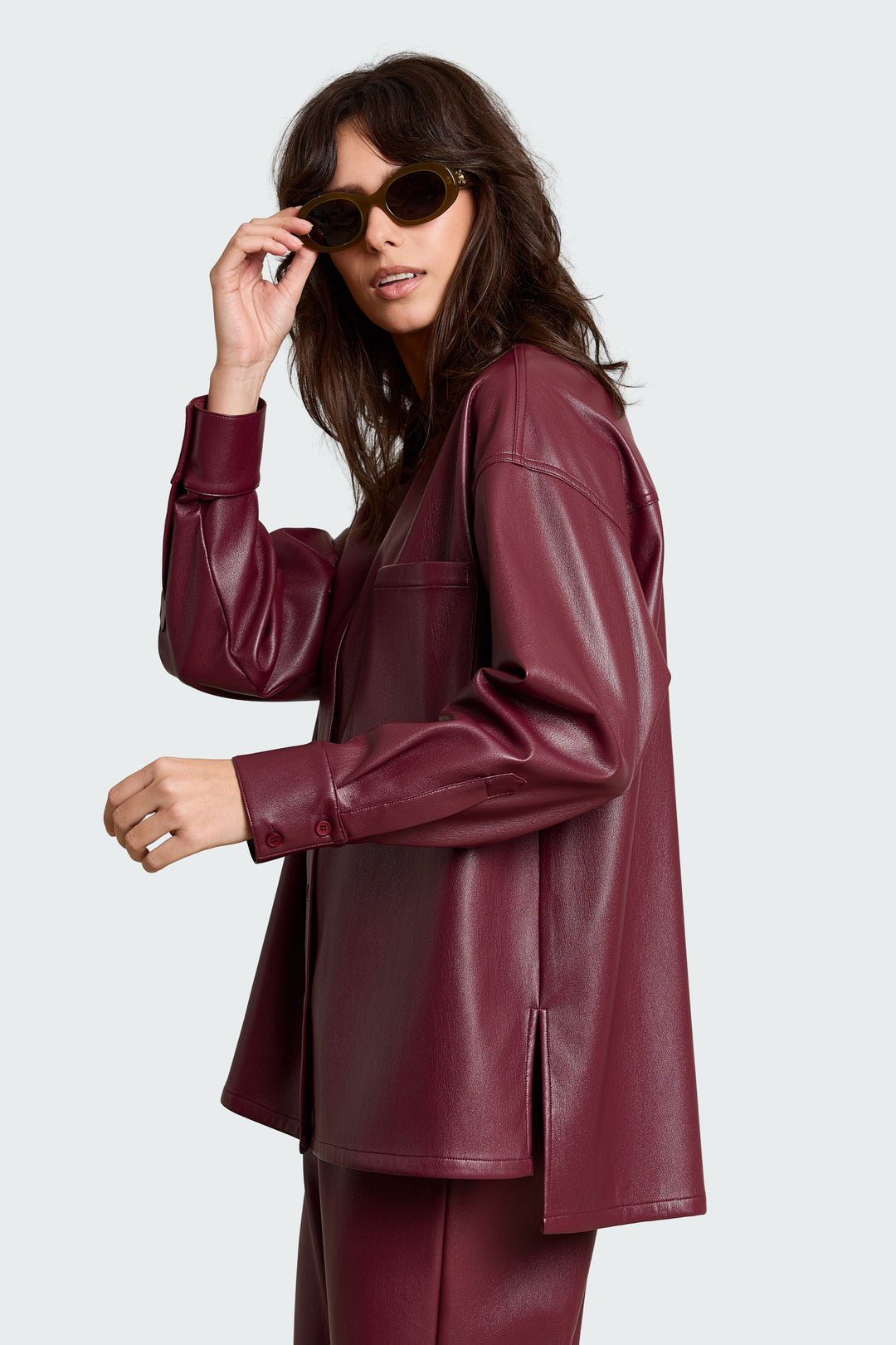 Selma Vegan Leather Burgundy