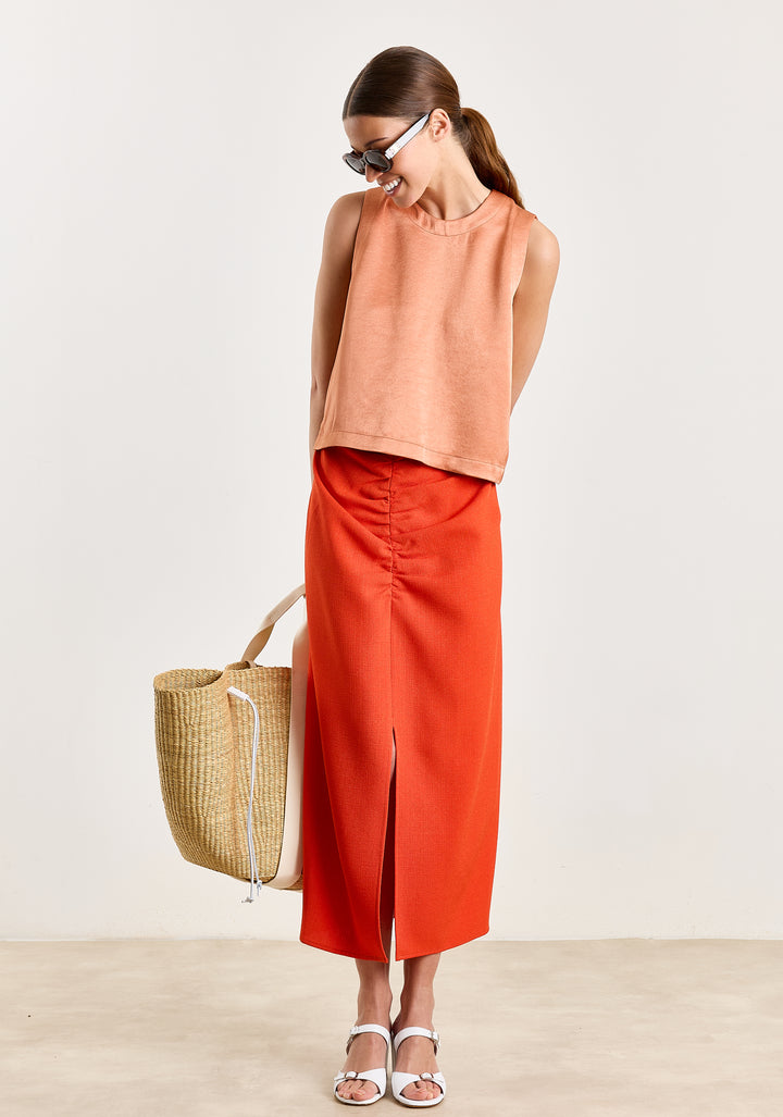 Josie Woven Bouclé Spicy Orange