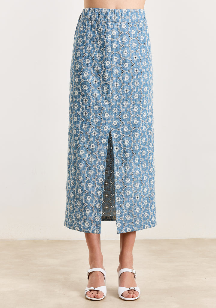 Celine Denim Flower Blue