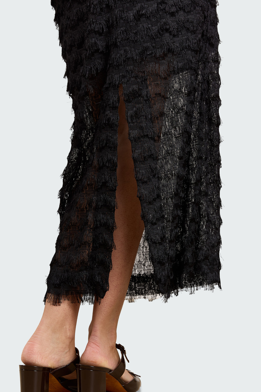 Eloise Fringe Tulle Black