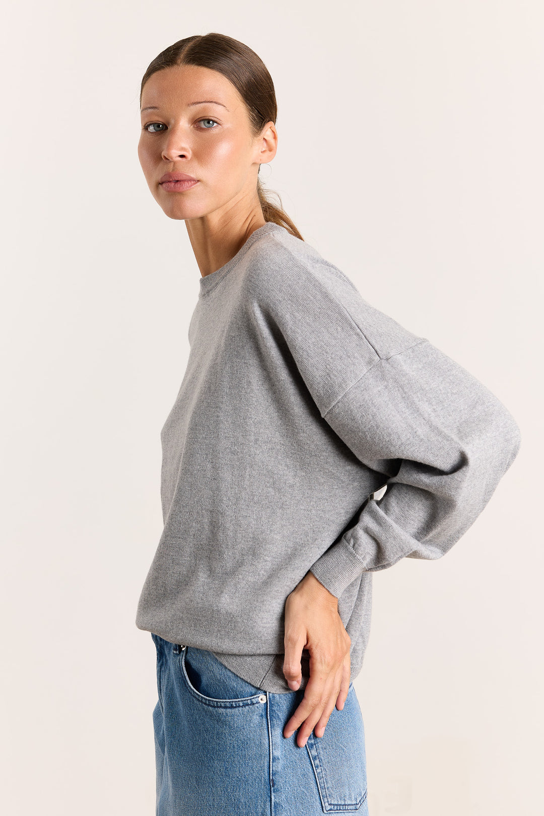 Stephanie Basic Knit Grey
