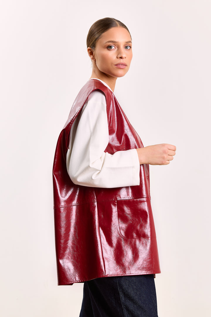 Tiany Shiny Coating Raspberry Red