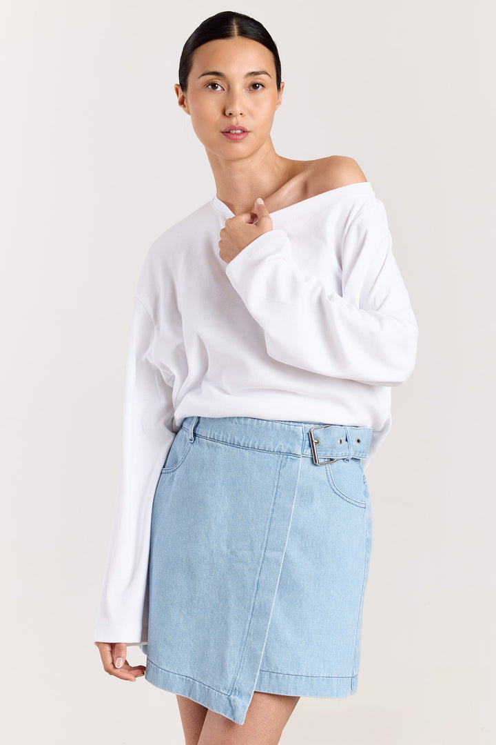Archie T-shirt Uni Solid White