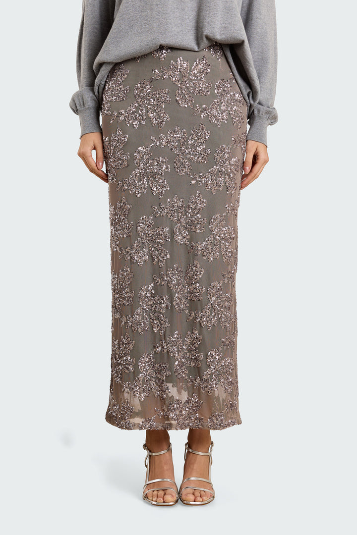Claudine Sequin Flower Silver