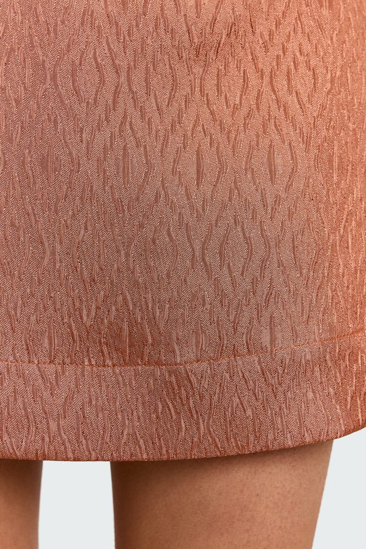 Agnes Metallic Jacquard Rusty Orange