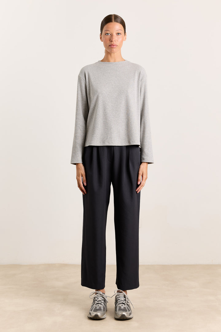 Lila Rib Jersey Grey