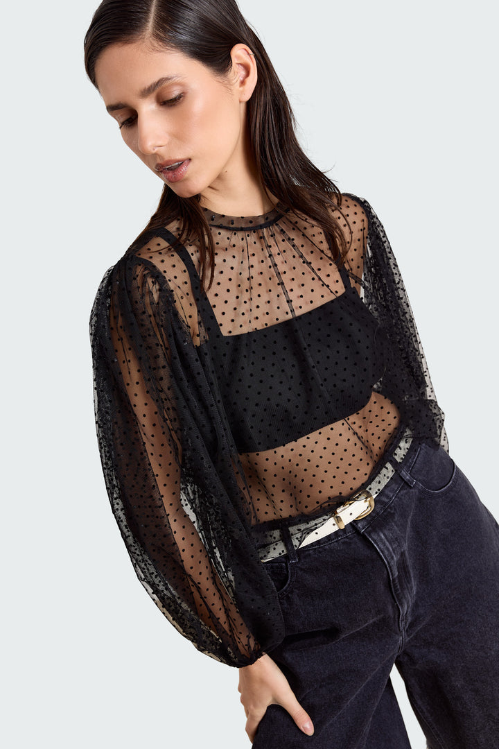Ibe Tulle Dot Black