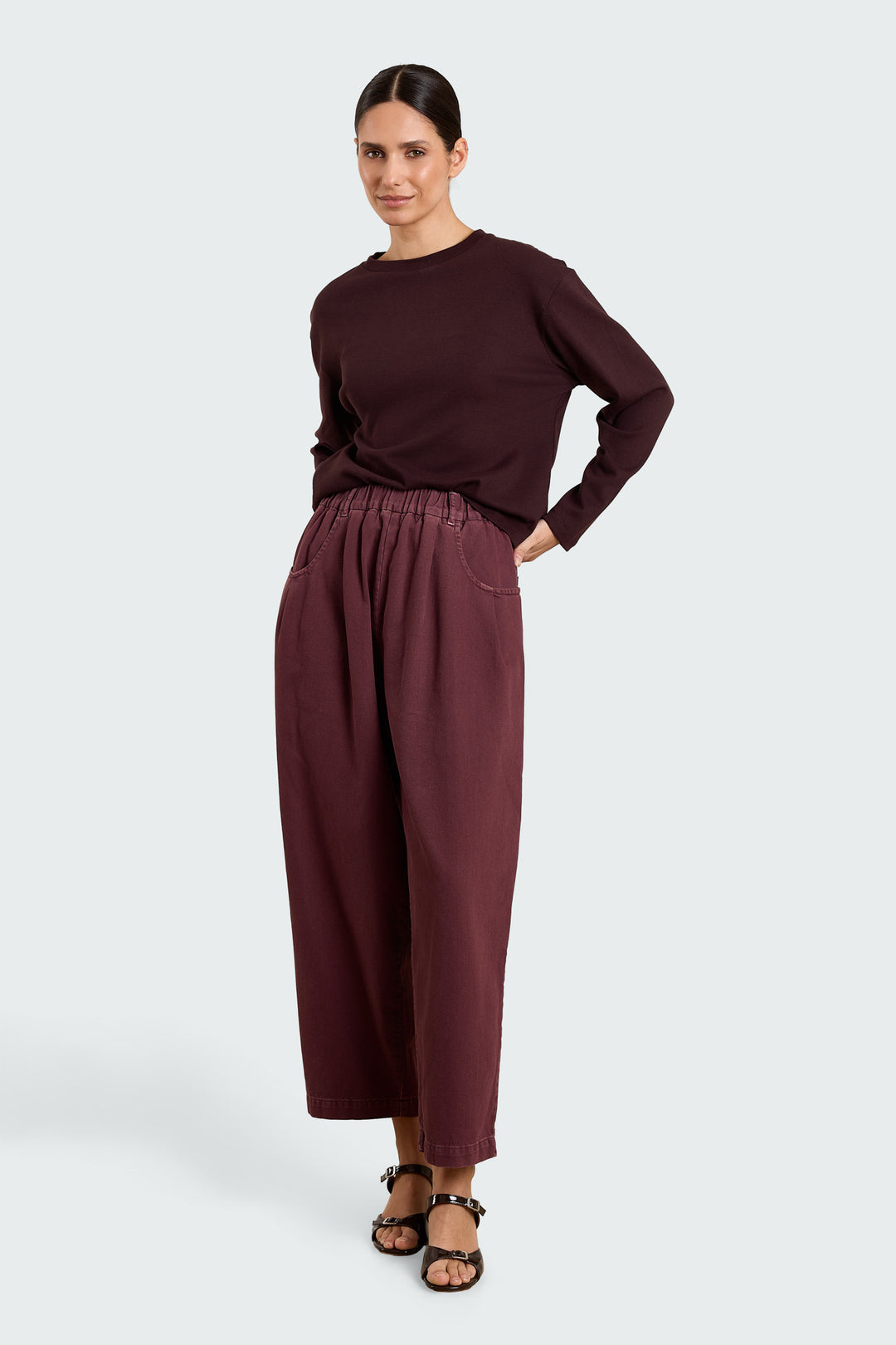 Lila Solid Jersey Burgundy