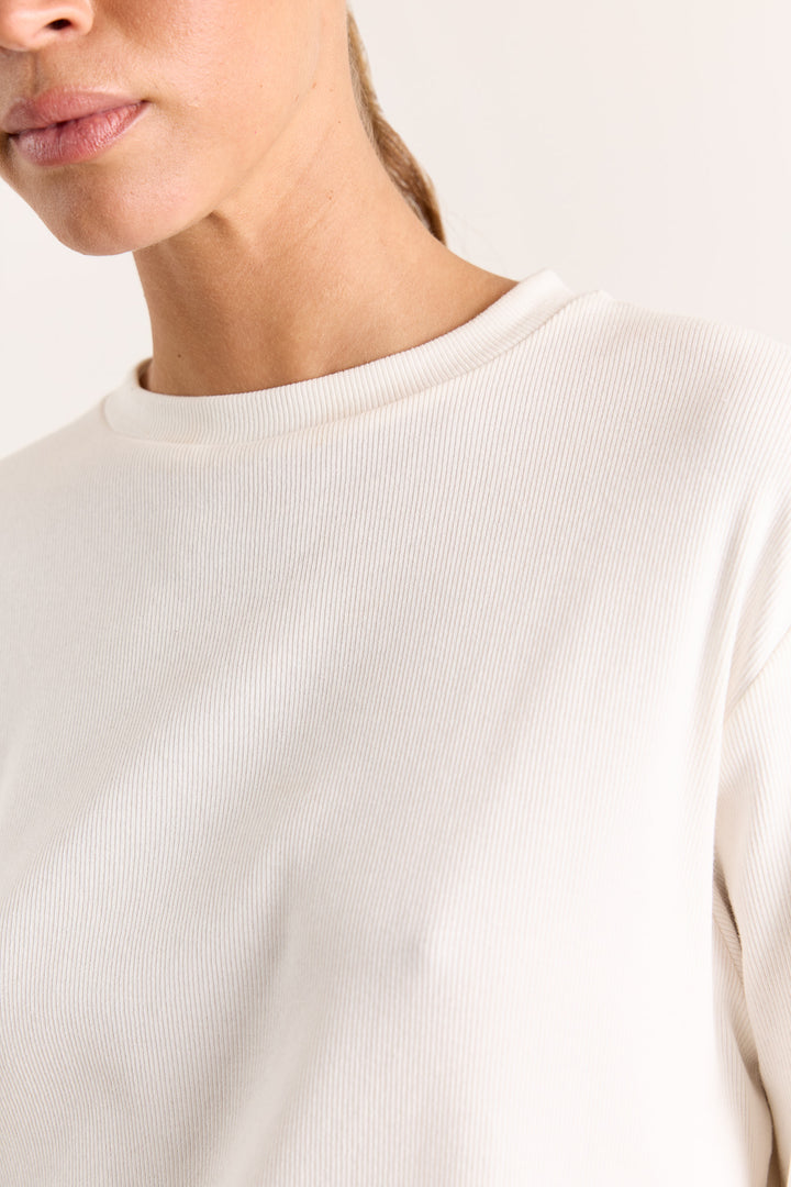 Lila Rib Jersey Off White