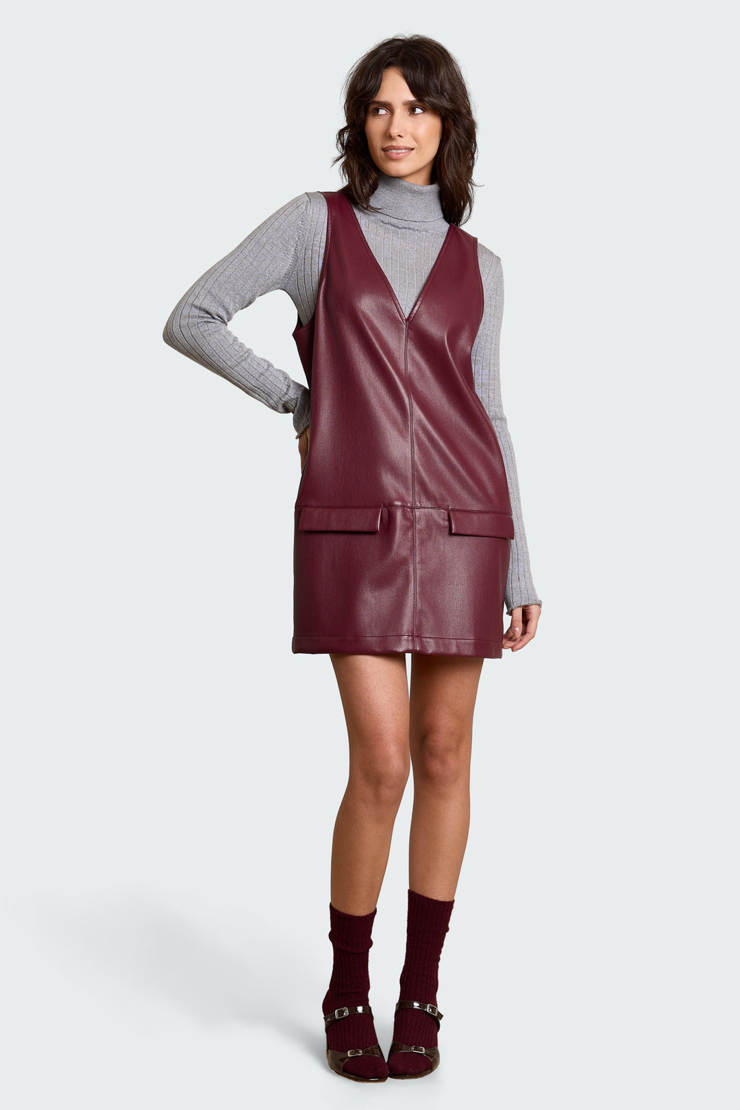 Ella Vegan Leather Burgundy