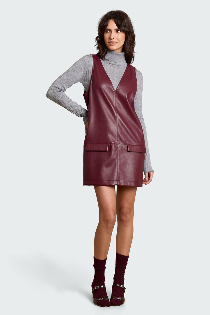 Ella Vegan Leather Burgundy