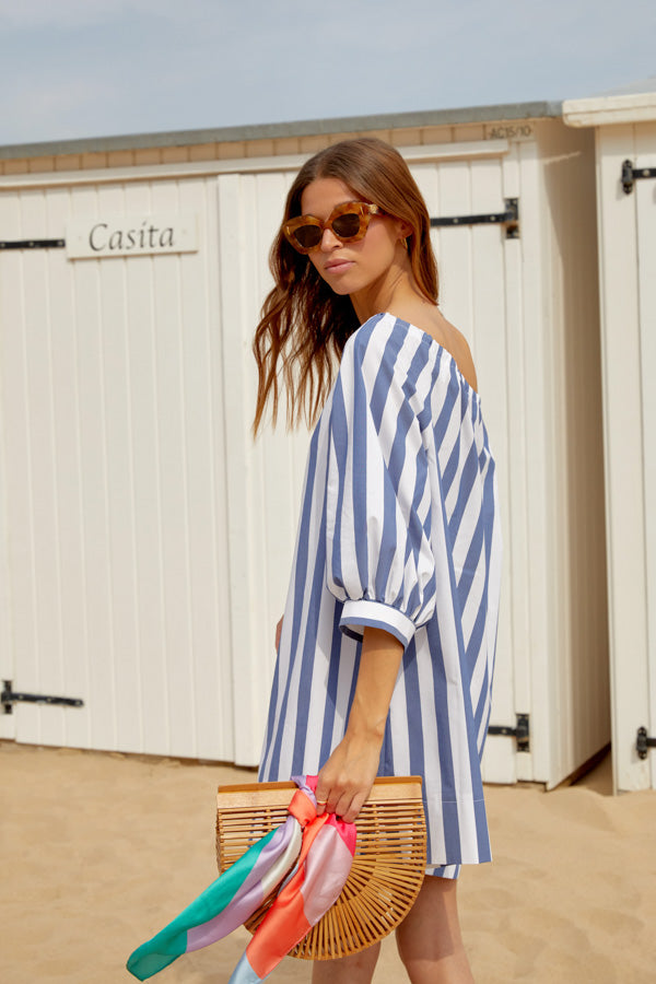 Maaike Bold Stripe Blue