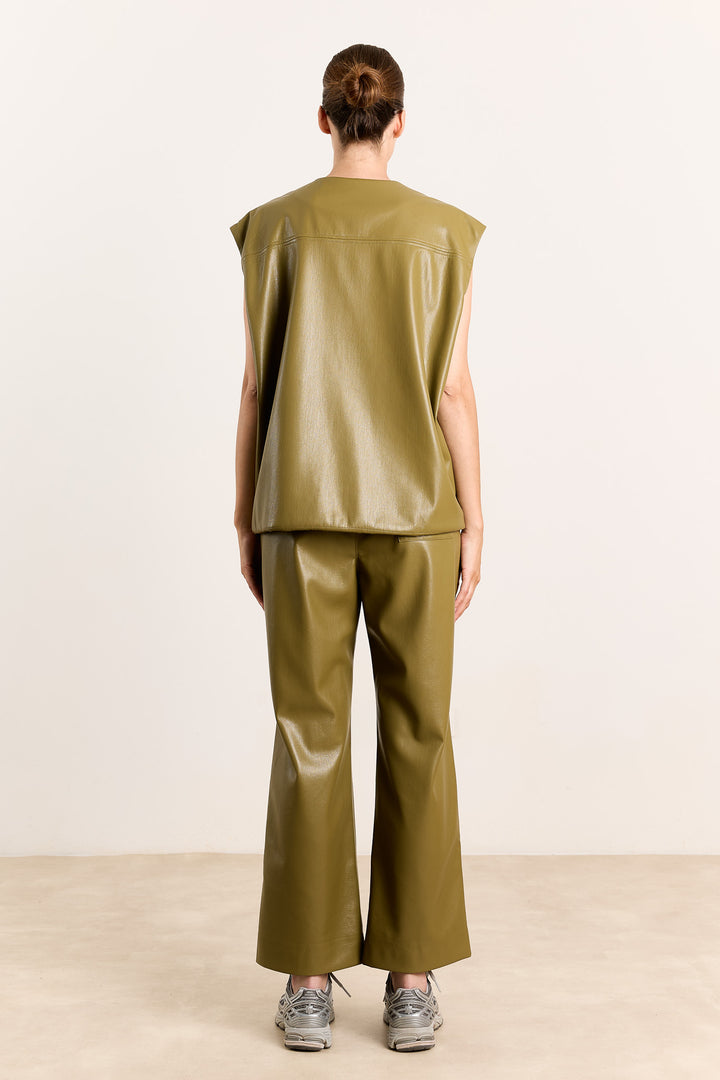 Odette Vegan Leather Olive