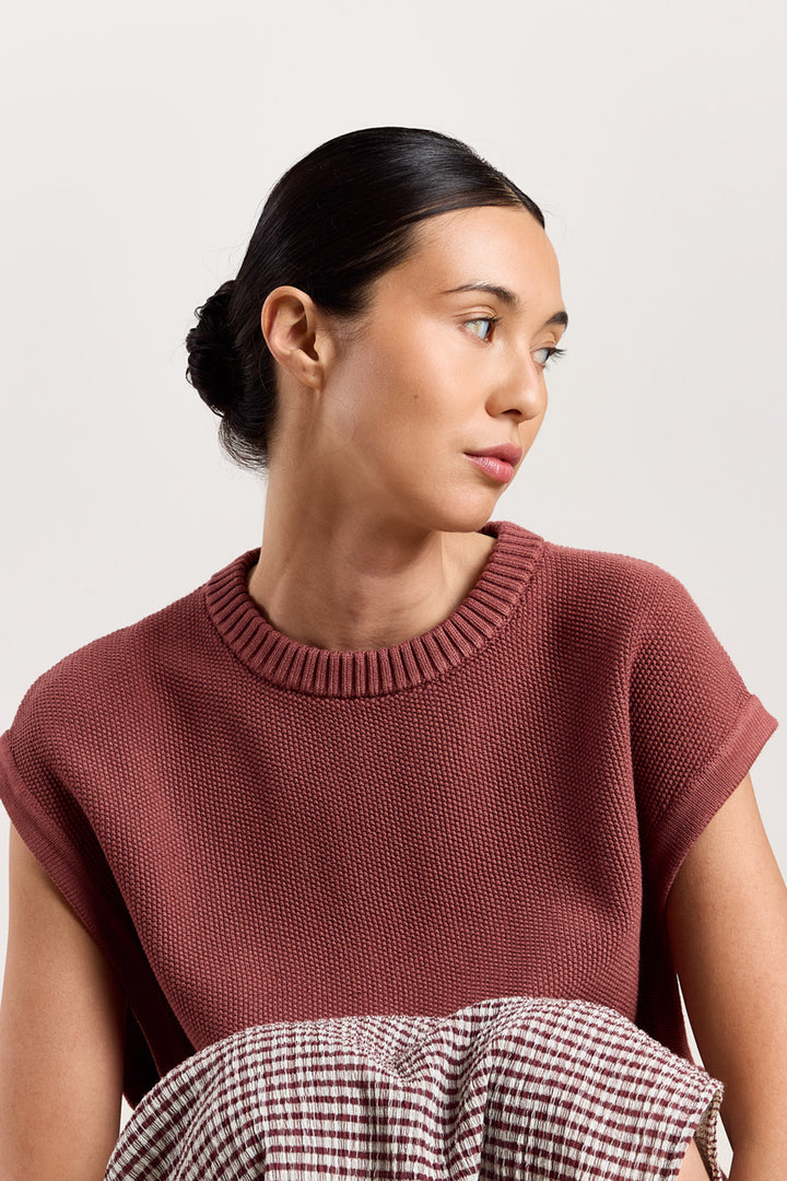 Ashley Summer Knit Marsala Red