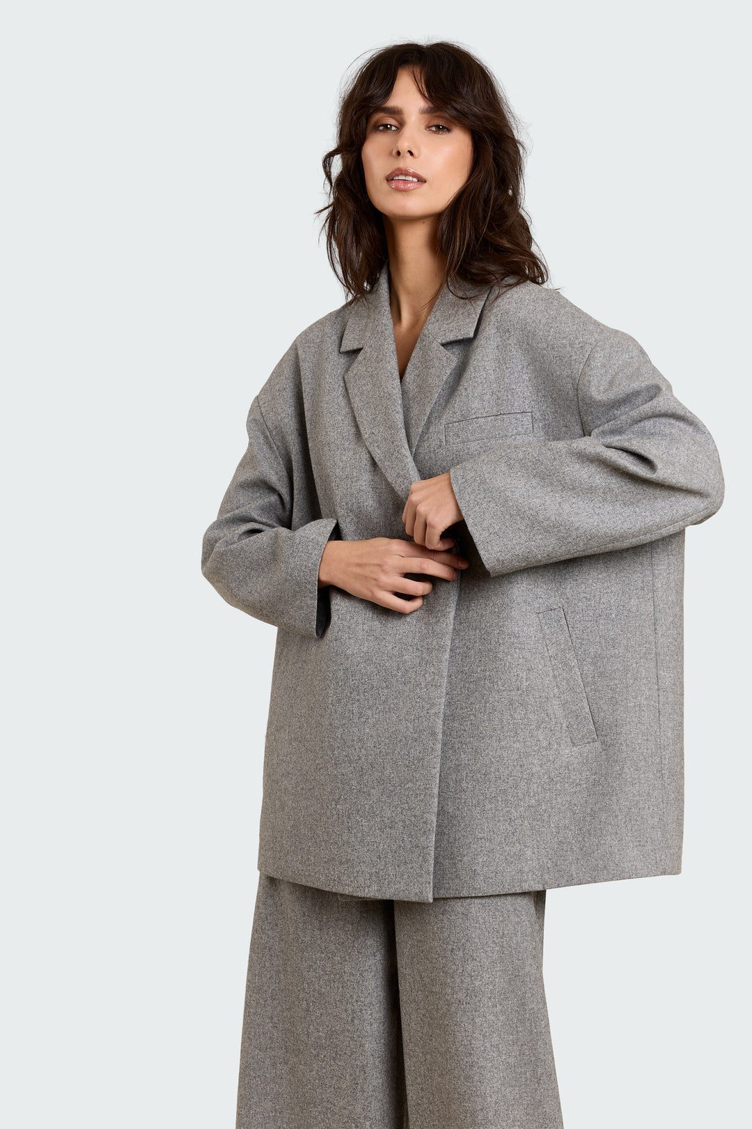 Ida Wool Suiting Grey Melange