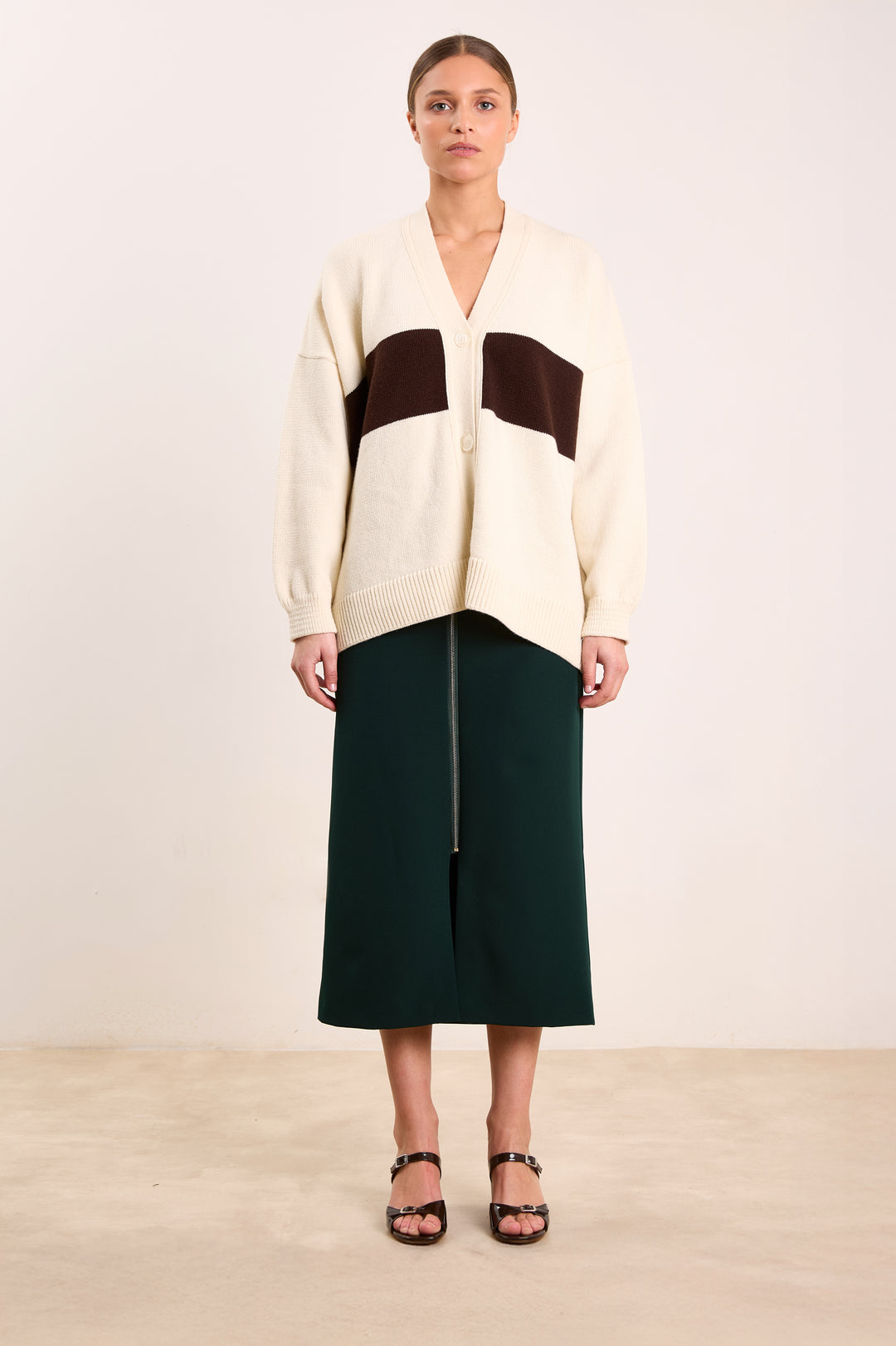 Mouche Wool Blend - Off White/Brown