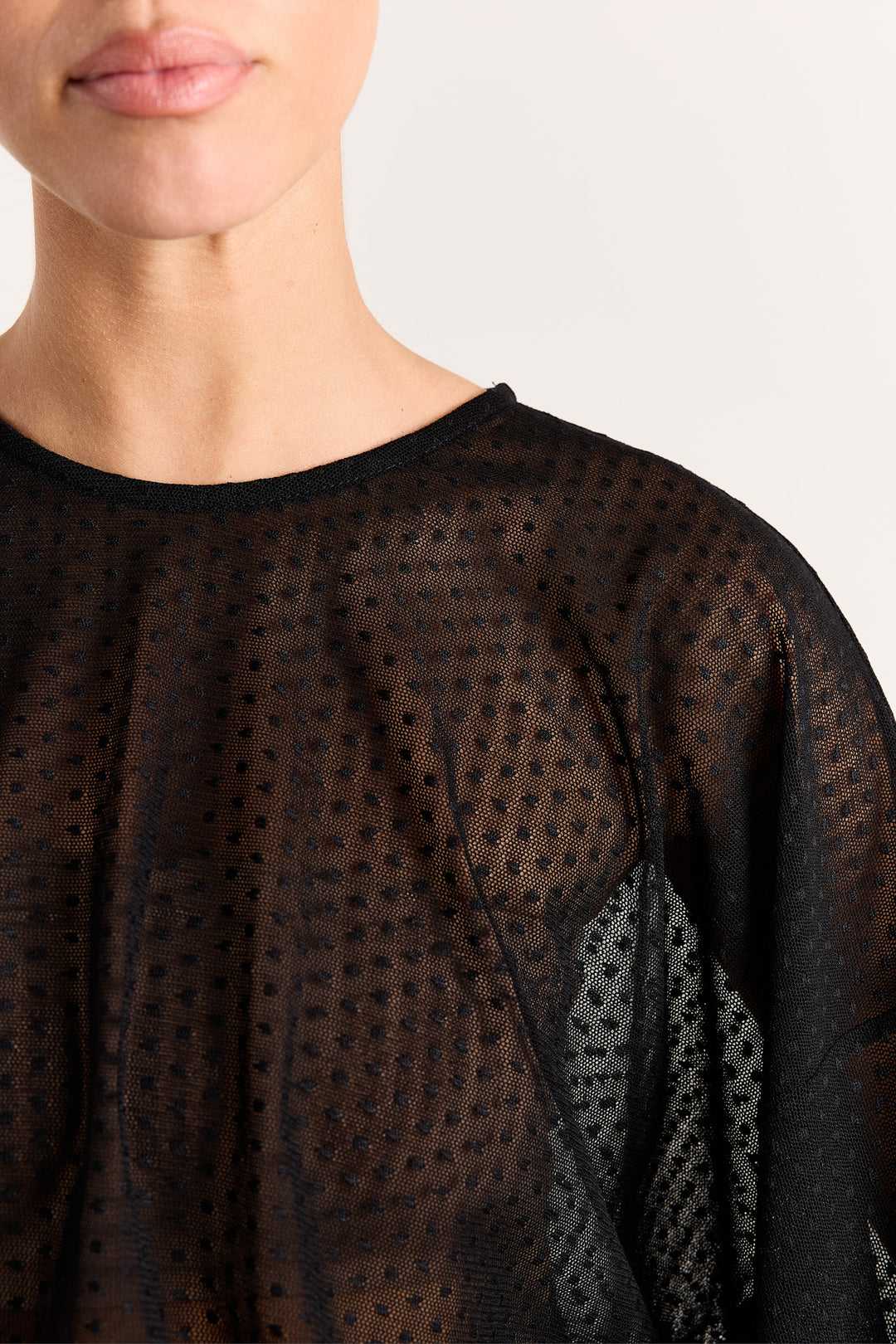 Lizzie Sheer Dots Black