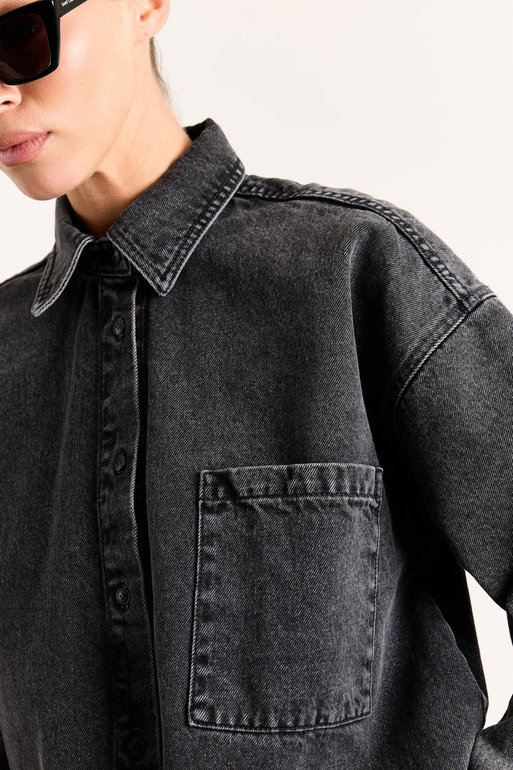 Vicky Rigid Denim Overdye Black