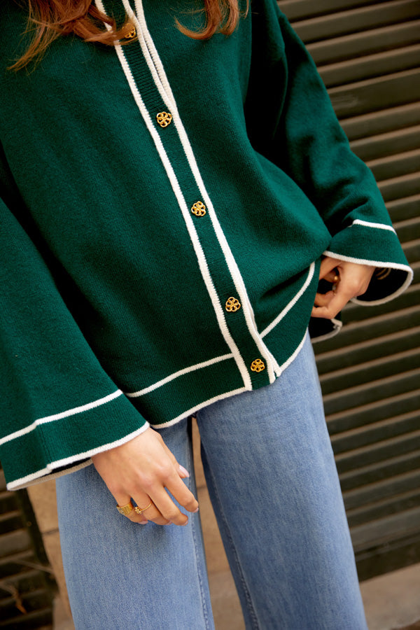 Peppa Wool Blend Emerald/Cream
