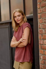 Ashley Summer Knit Marsala Red
