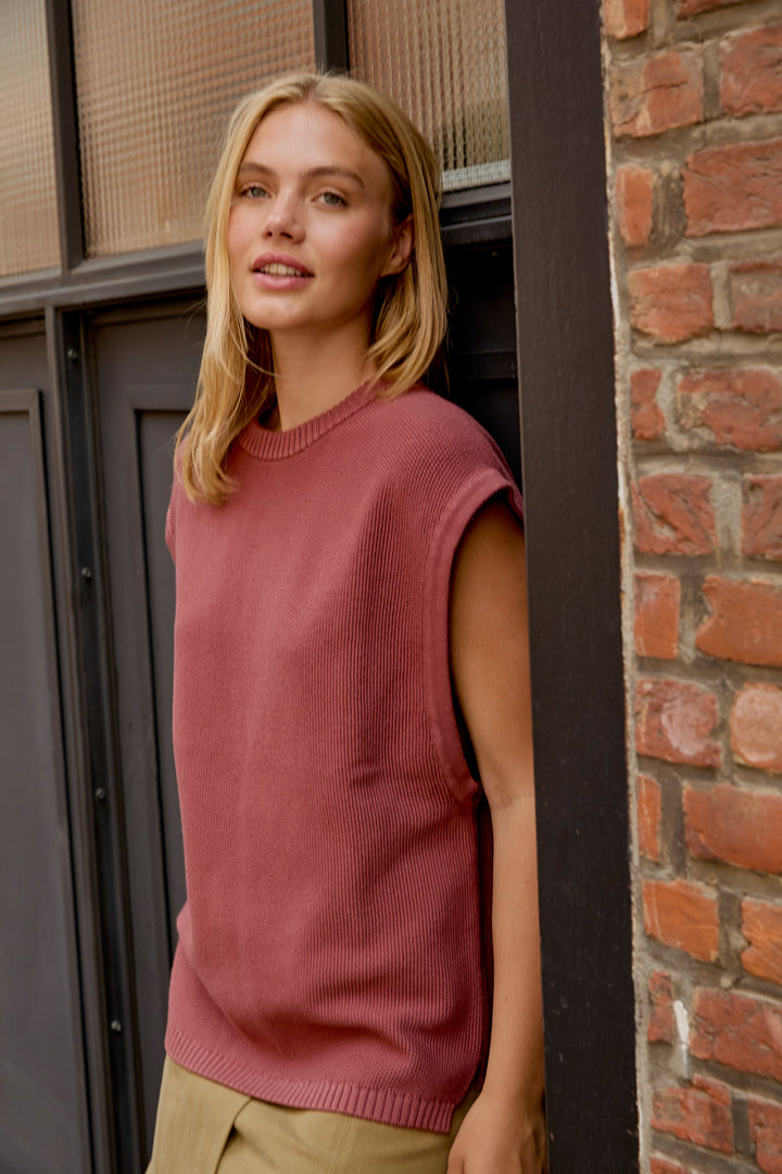 Ashley Summer Knit Marsala Red