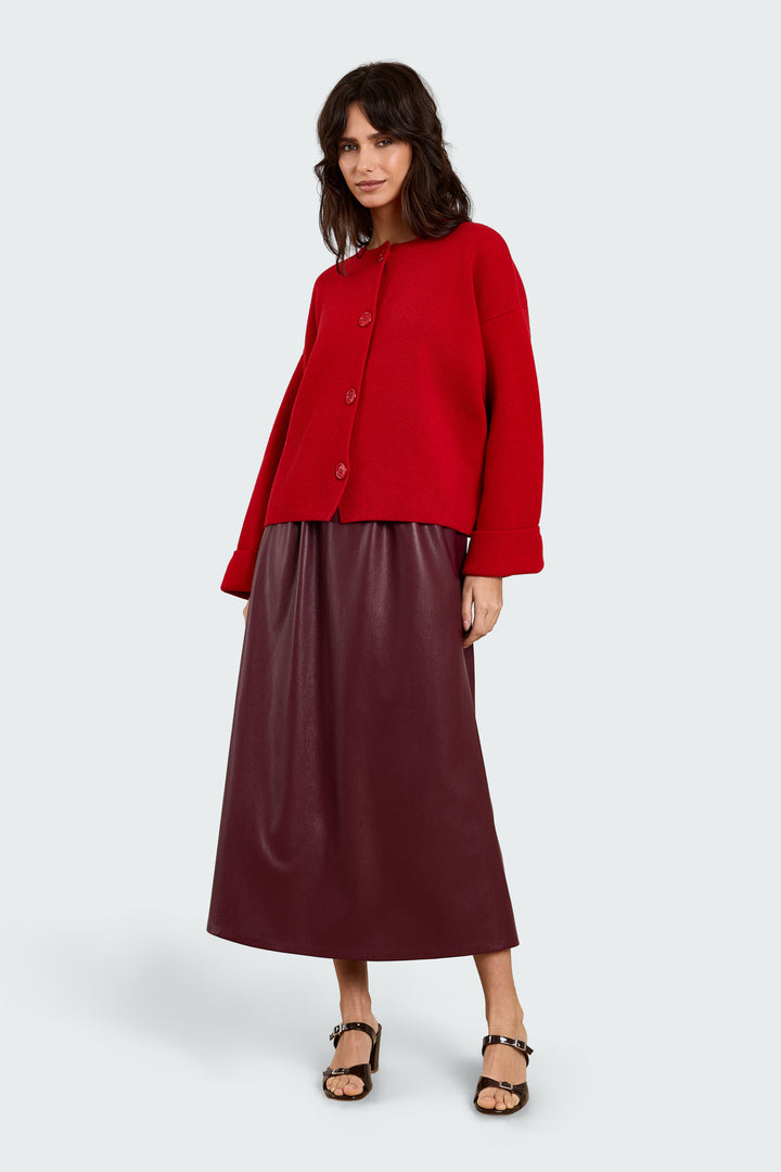 Annabel Vegan Leather Burgundy