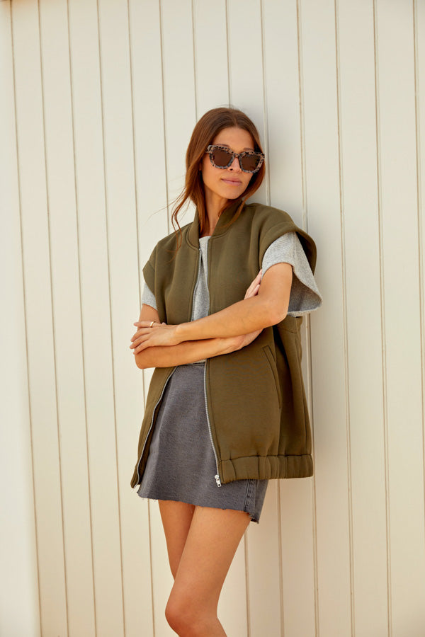 Harper Sweat Khaki Green