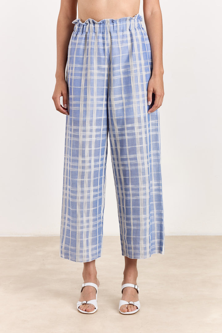 Sienna Jacquard Check Blue