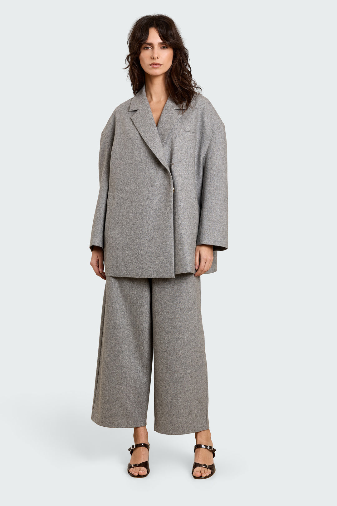Ida Wool Suiting Grey Melange