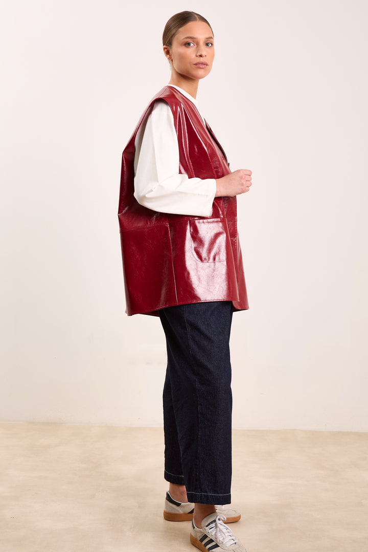 Tiany Shiny Coating Raspberry Red