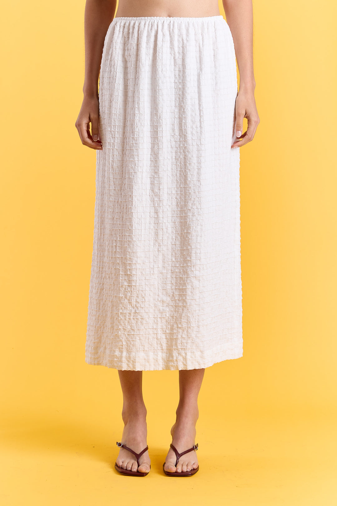 Eloise Check Warp White