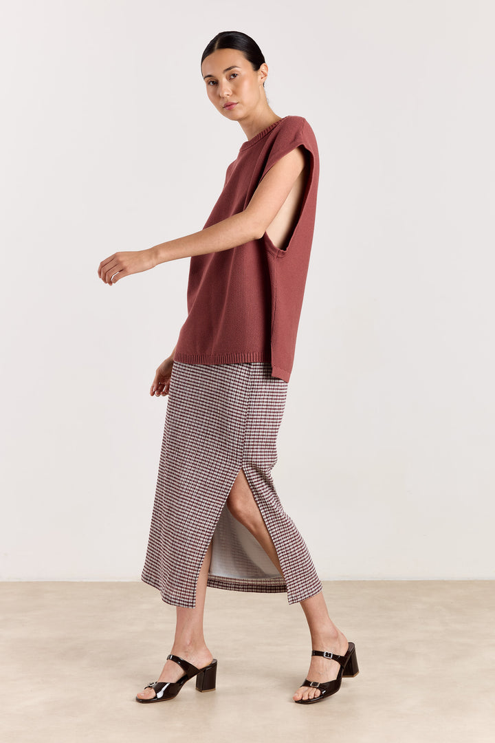 Ashley Summer Knit Marsala Red