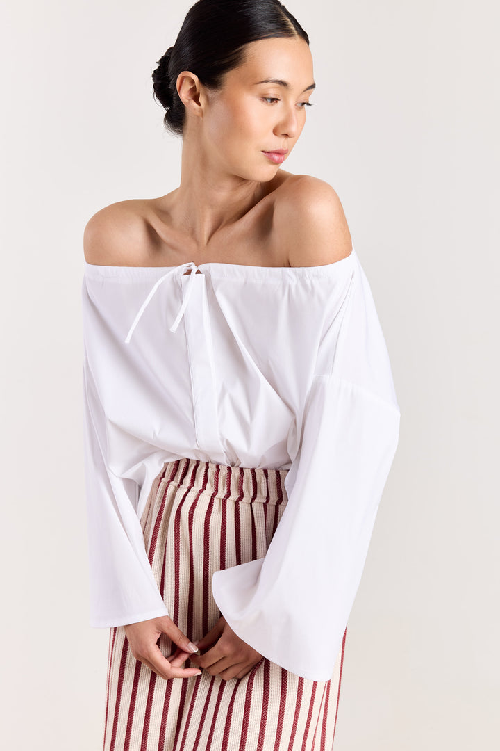 Anais Iron Shirting White