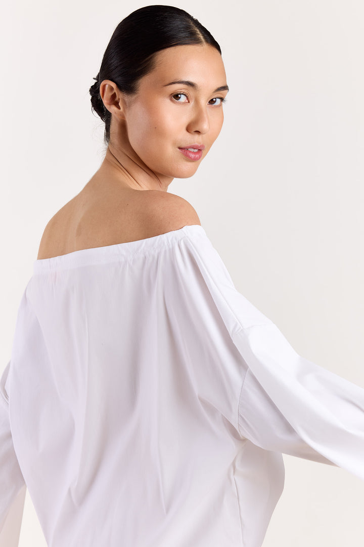 Anais Iron Shirting White