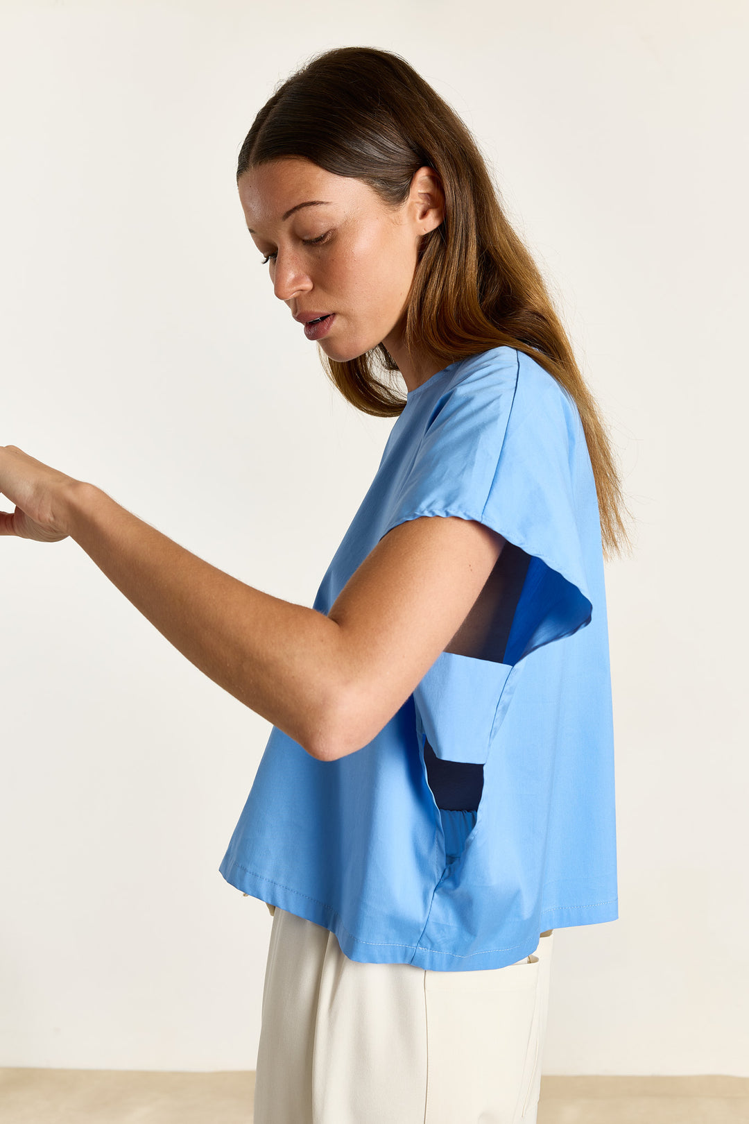 Esmeralda Summer Shirting Cornflower Blue