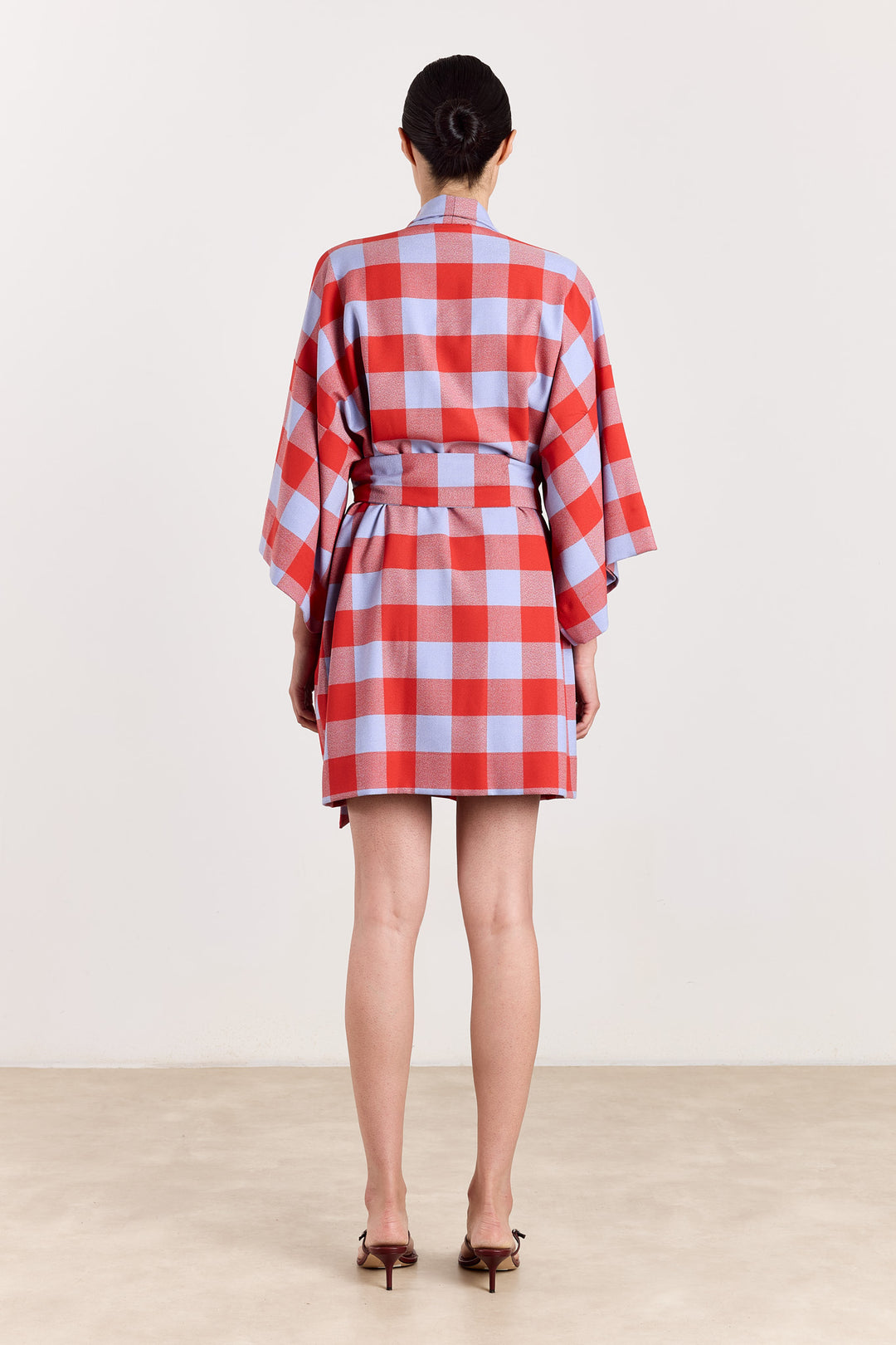 Romina short Colorblock Check Blue/Brick