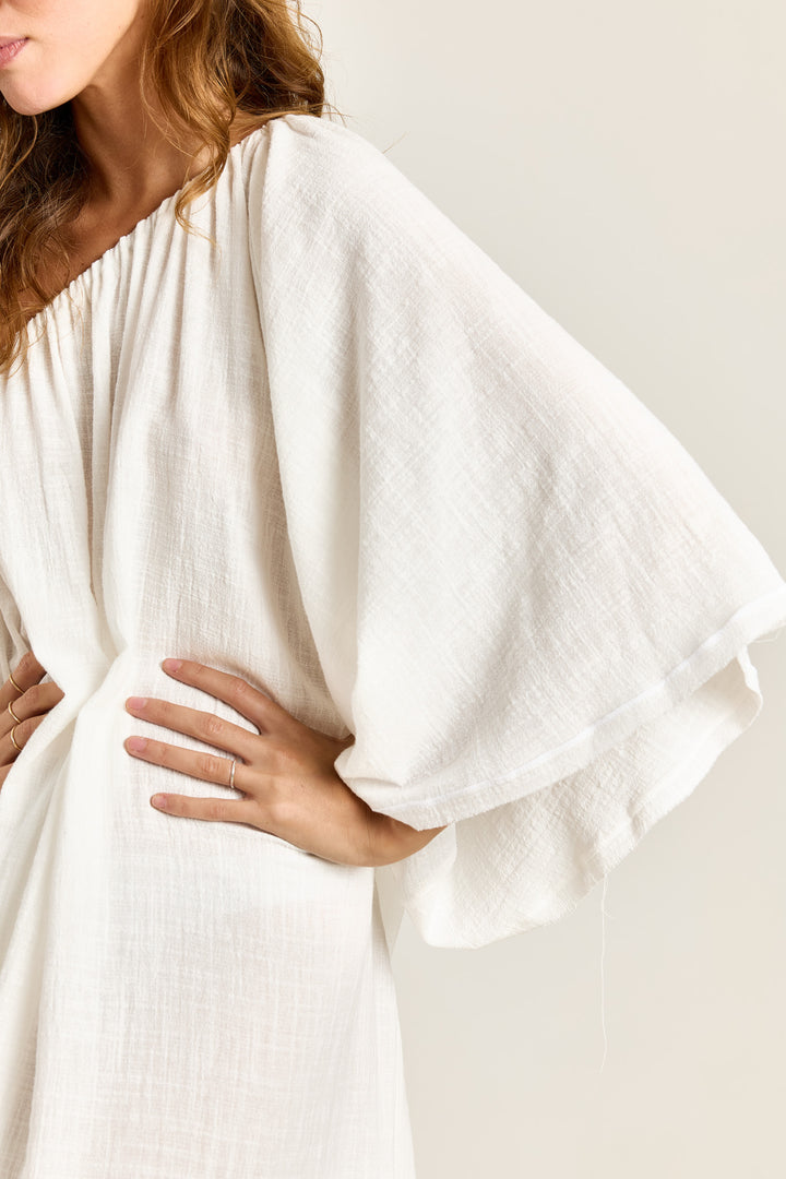 Farida Double Gauze White
