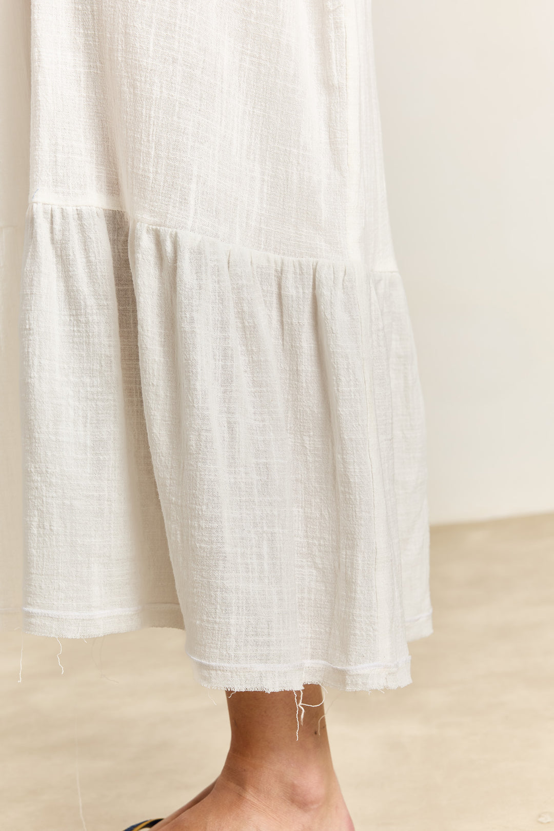 Farida Double Gauze White
