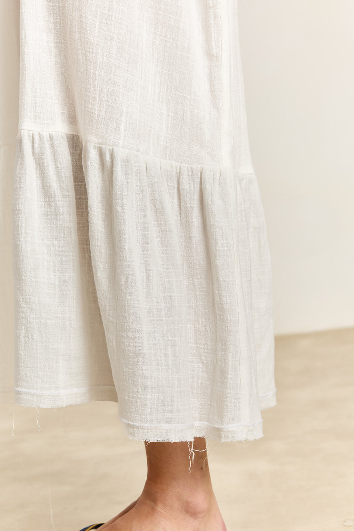 Farida Double Gauze White