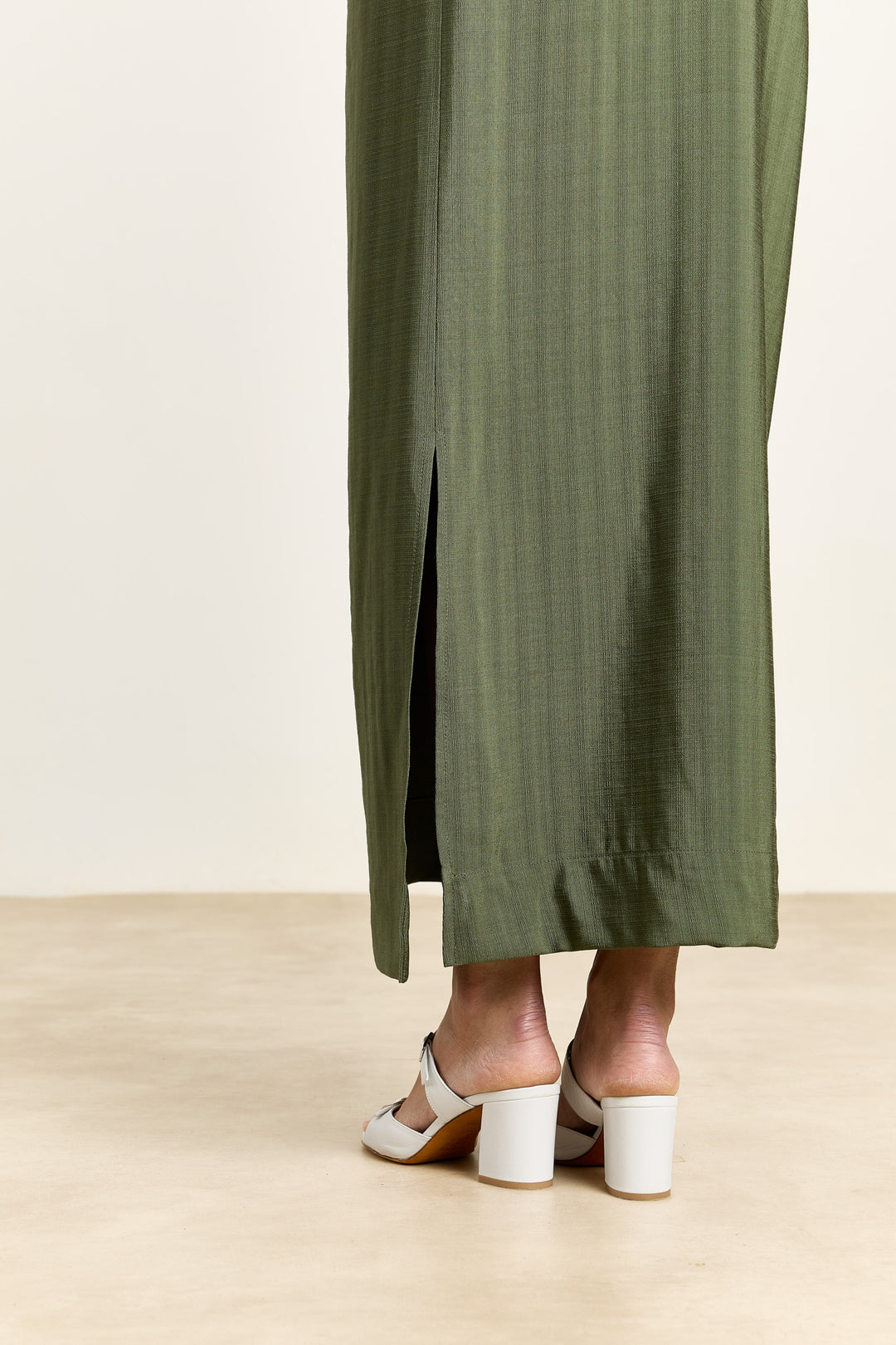 Fernanda Plain Woven Pesto