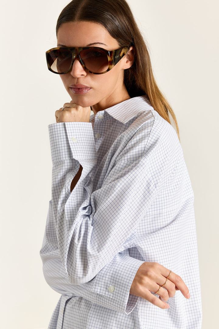 Lulu Summer Shirting Blue Check
