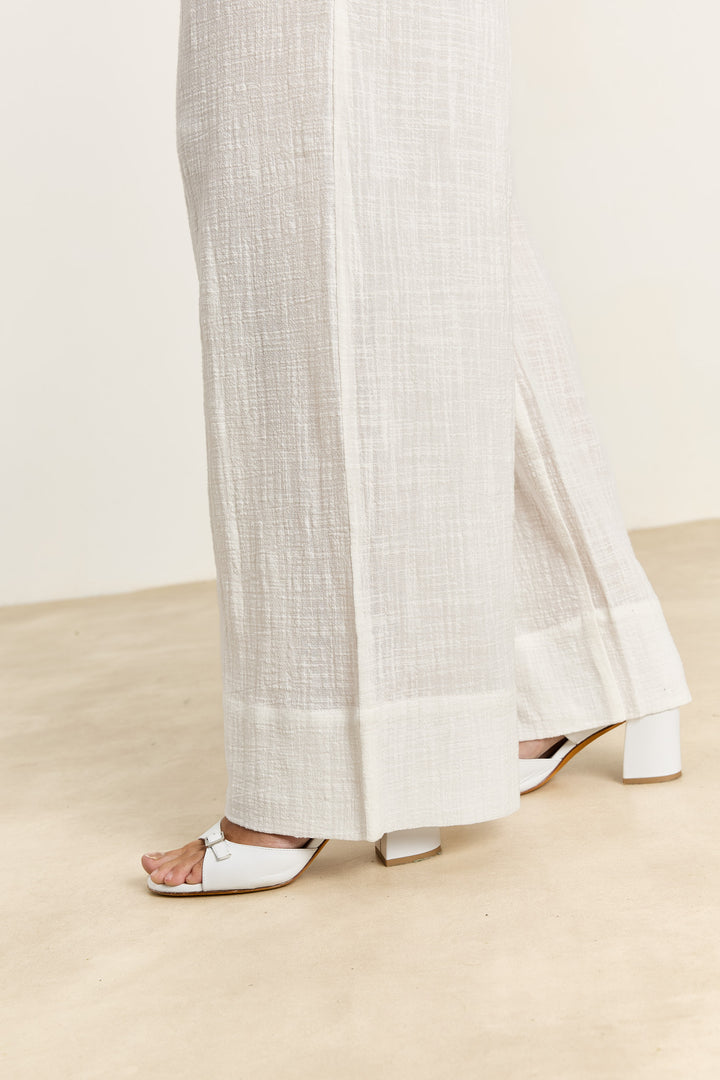 Flora Double Gauze White